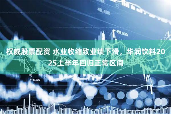 权威股票配资 水业收缩致业绩下滑，华润饮料2025上半年回归正常区间