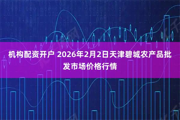 机构配资开户 2026年2月2日天津碧城农产品批发市场价格行情